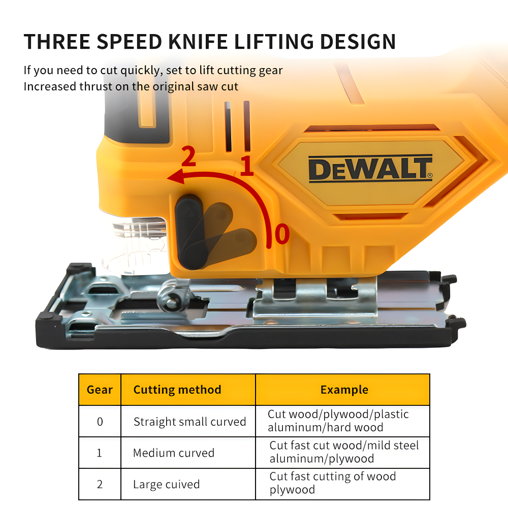 Dewalt Cordless Brushless Curve Jig Saw Wood Metal Cutting Multifunctional Rechargeable Electric Cutting Tool For 20V Battery