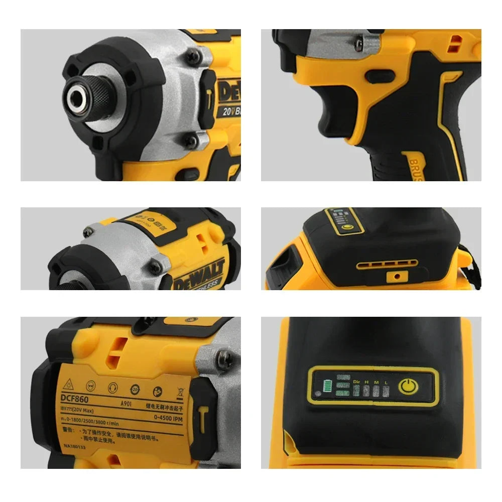 Dewalt DCF860 Cordless Compact Drill / Driver 20V Brushless Electric Drill Screwdriver Rechargeable Power Tools DCF850 Upgraded