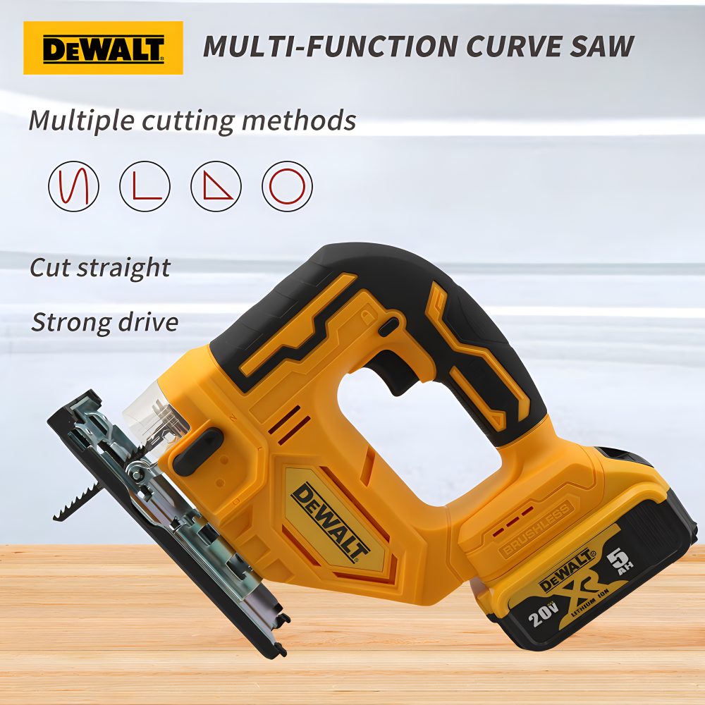 Dewalt Cordless Brushless Curve Jig Saw Wood Metal Cutting Multifunctional Rechargeable Electric Cutting Tool For 20V Battery