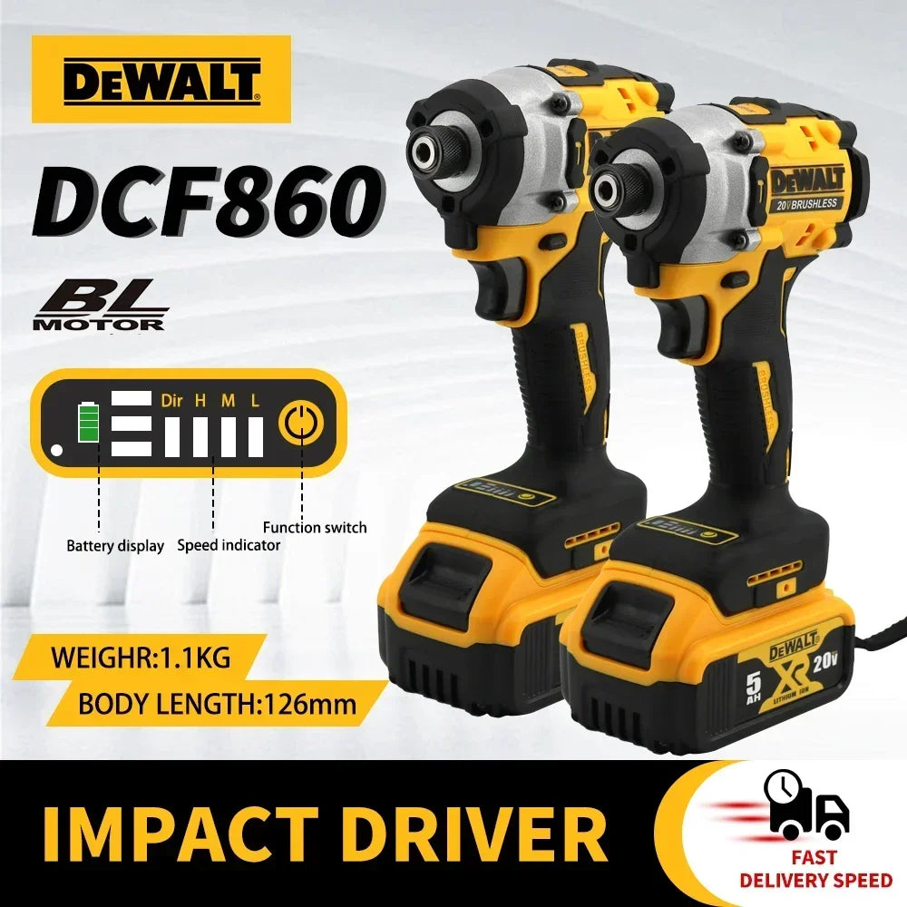 Dewalt DCF860 Cordless Compact Drill / Driver 20V Brushless Electric Drill Screwdriver Rechargeable Power Tools DCF850 Upgraded