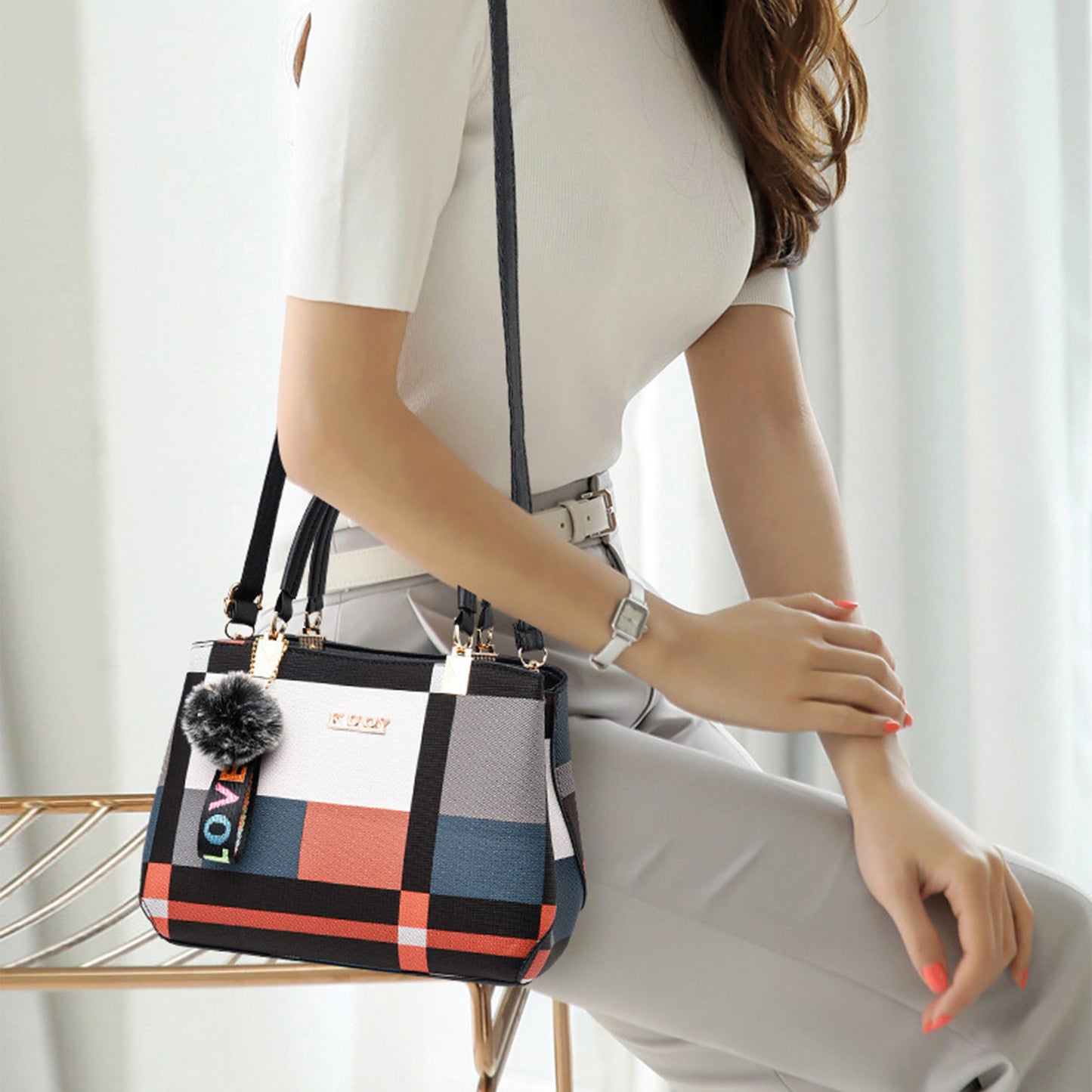 2025 New Fashion Women's Bag, Fashionable Women's Bag, Handbag, European And American One Shoulder Crossbody Bag