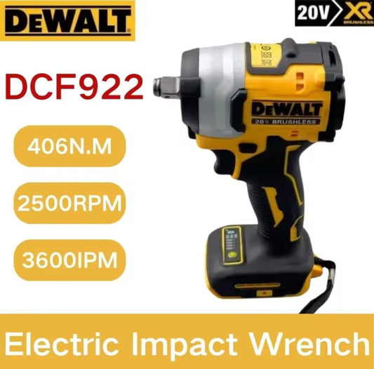 Dewalt DCF922 Wireless Impact Wrench Rechargeable High Torque 205Nm(Reverse) 1/2" 2500 PRM Universal 20V Battery Power Tools