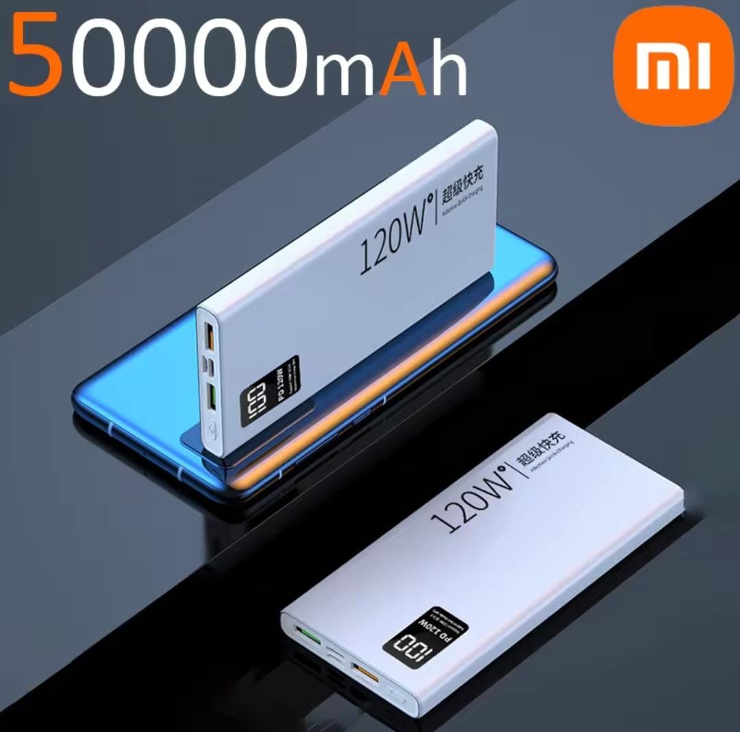 Xiaomi 120W High Capacity Power Bank 50000mAh Fast Charging Powerbank Portable Battery Charger For iPhone and Android