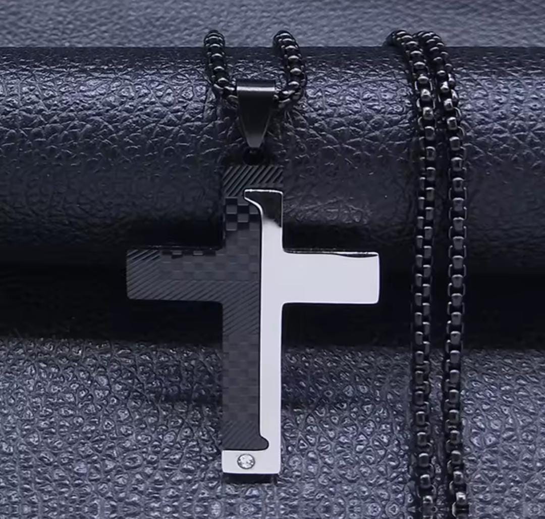 Cross Christian Church Prayer Necklace Men Stainless Steel Gold Color Bible Amulet Necklaces Jewelry colar masculino