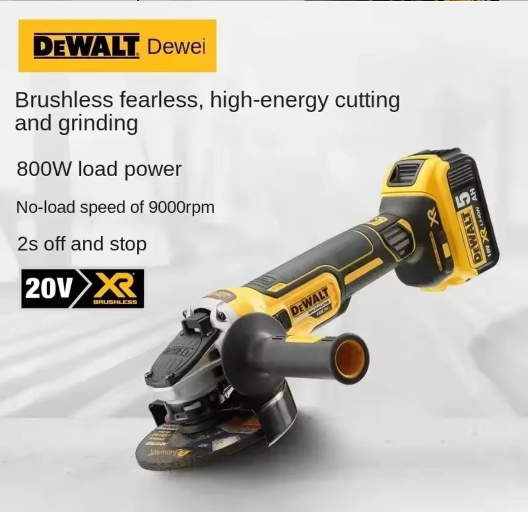 DEWALT DCG405 125mm flat head angle grinder bare machine tool cutting machine brushless 18V lithium battery tools