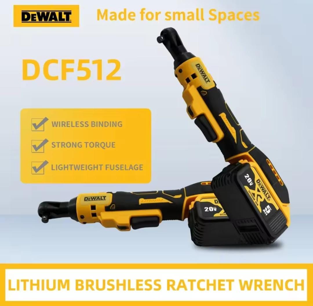 DEWALT DCF512 Ratchet Right Angle Wrench Variable Speed Brushless Power Wrench LED light Cordless 20V Battery Power Tools