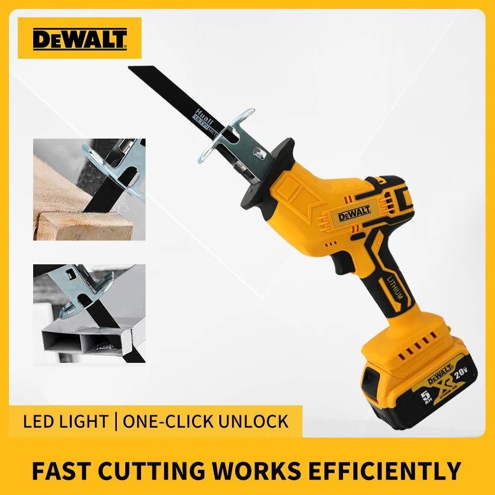 Dewalt Brushless Cordless Electric Reciprocating Saw for Wood / Metal Cutting with 4pcs Blades 20V Battery Portable Power Tool