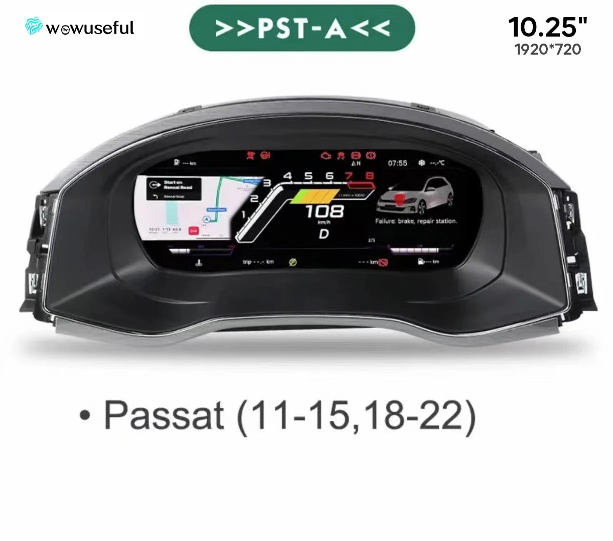 12.3'' Digital Dashboard Cluster For VW CC Scirocco Jetta 4 Golf 6 MK7 Passat B8 B6 7 Variant virtual Instrument Paneel Cockpit