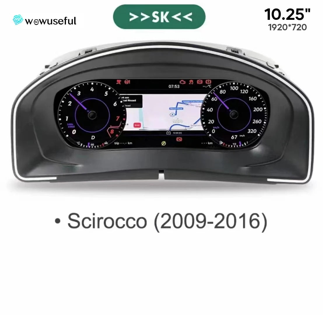 12.3'' Digital Dashboard Cluster For VW CC Scirocco Jetta 4 Golf 6 MK7 Passat B8 B6 7 Variant virtual Instrument Paneel Cockpit