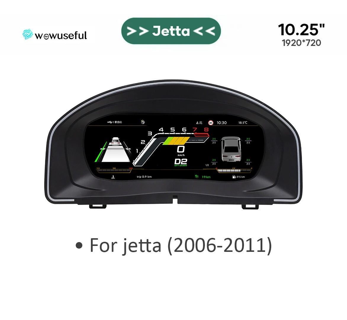 12.3'' Digital Dashboard Cluster For VW CC Scirocco Jetta 4 Golf 6 MK7 Passat B8 B6 7 Variant virtual Instrument Paneel Cockpit