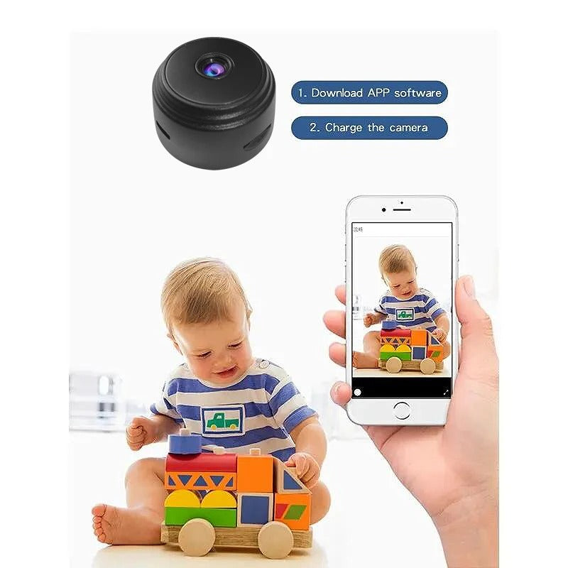 A9 HD WiFi Smart Surveillance Camera – Wireless Home Security Camcorder with Motion Sensor & Night Vision